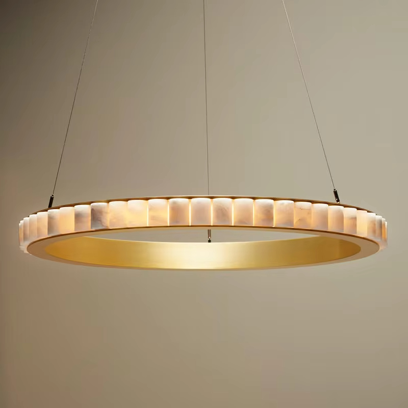 Cabinet Knob Round - LED Marble Stainless Steel Gold Black