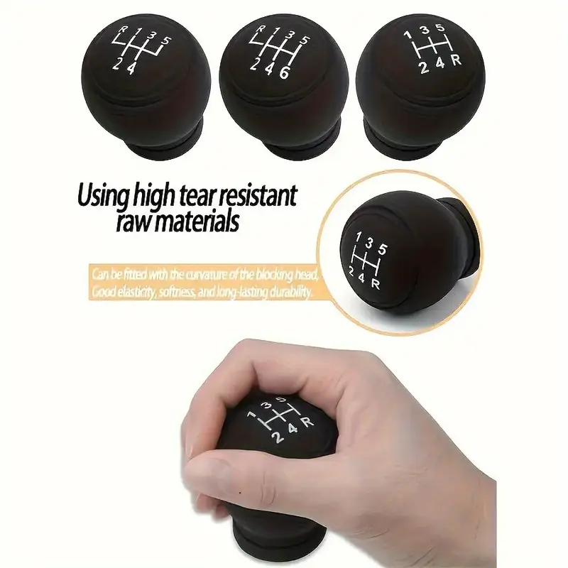 Cabinet Knob Round - 1pc Universal Silicone Gear Shift Knob