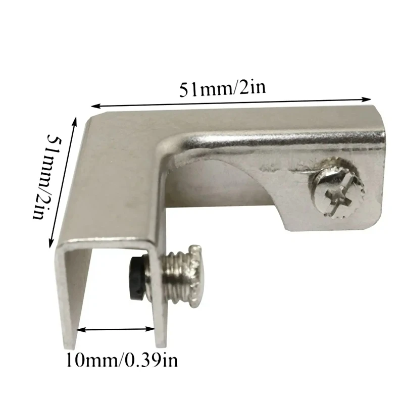 4Pcs L Type Glass Fixing Clip  - огляд і ціна Furniture Hardware Types
