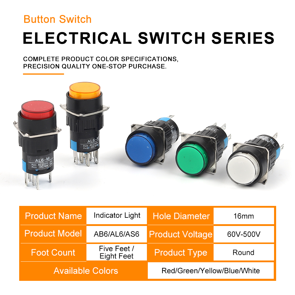 16mm 12/24/220V Momentary LED  - огляд і ціна Cabinet Knob Round