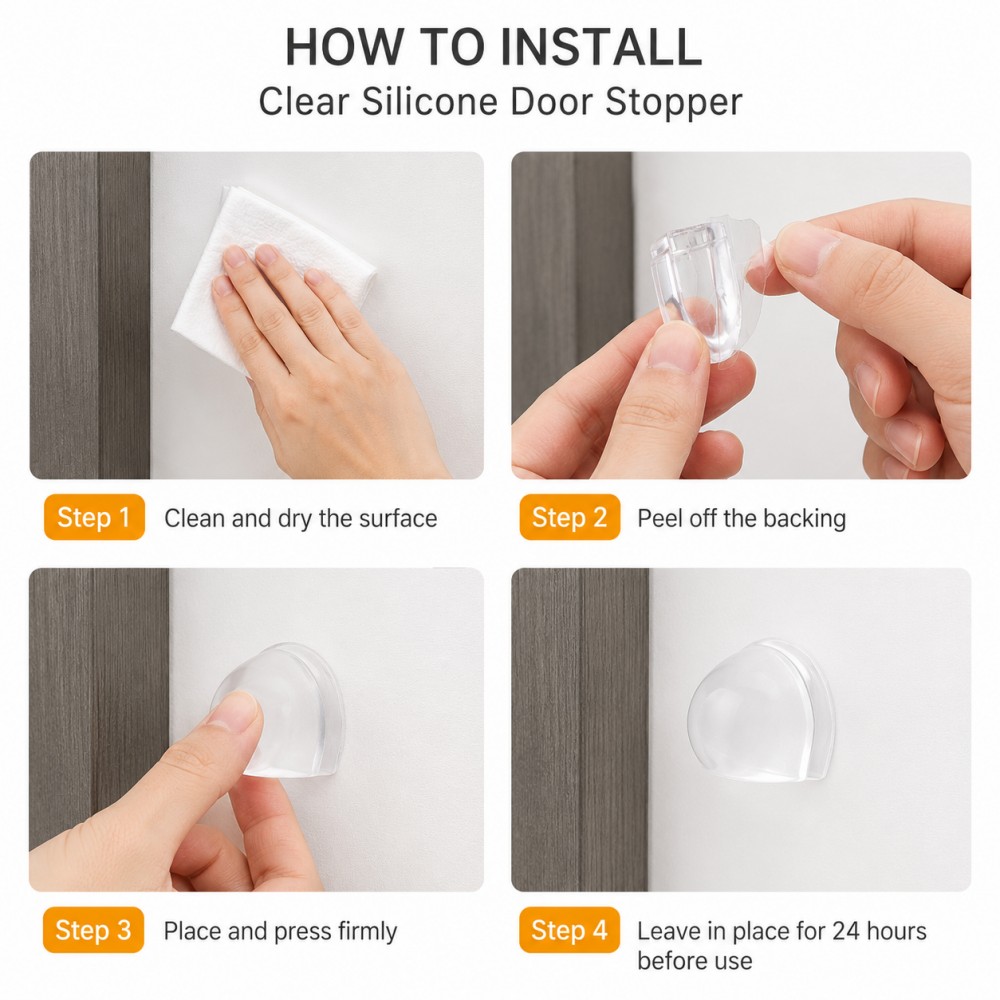 Transparent Silicone Doorstop  - огляд і ціна Furniture Joint Hardware