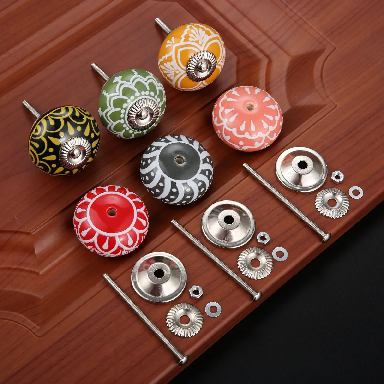 40mm Vintage Floral Prints Cer - огляд і ціна Cabinet Knob Round