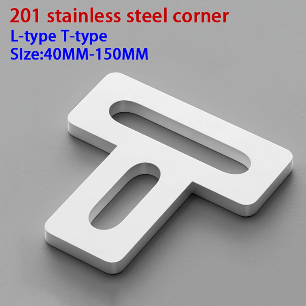 White Stainless Steel L/T Type - огляд і ціна Furniture Hardware Types
