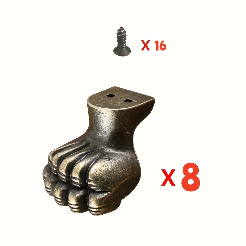 8pcs Antique Foot Brass Jewelr - огляд і ціна Furniture Hardware For Legs