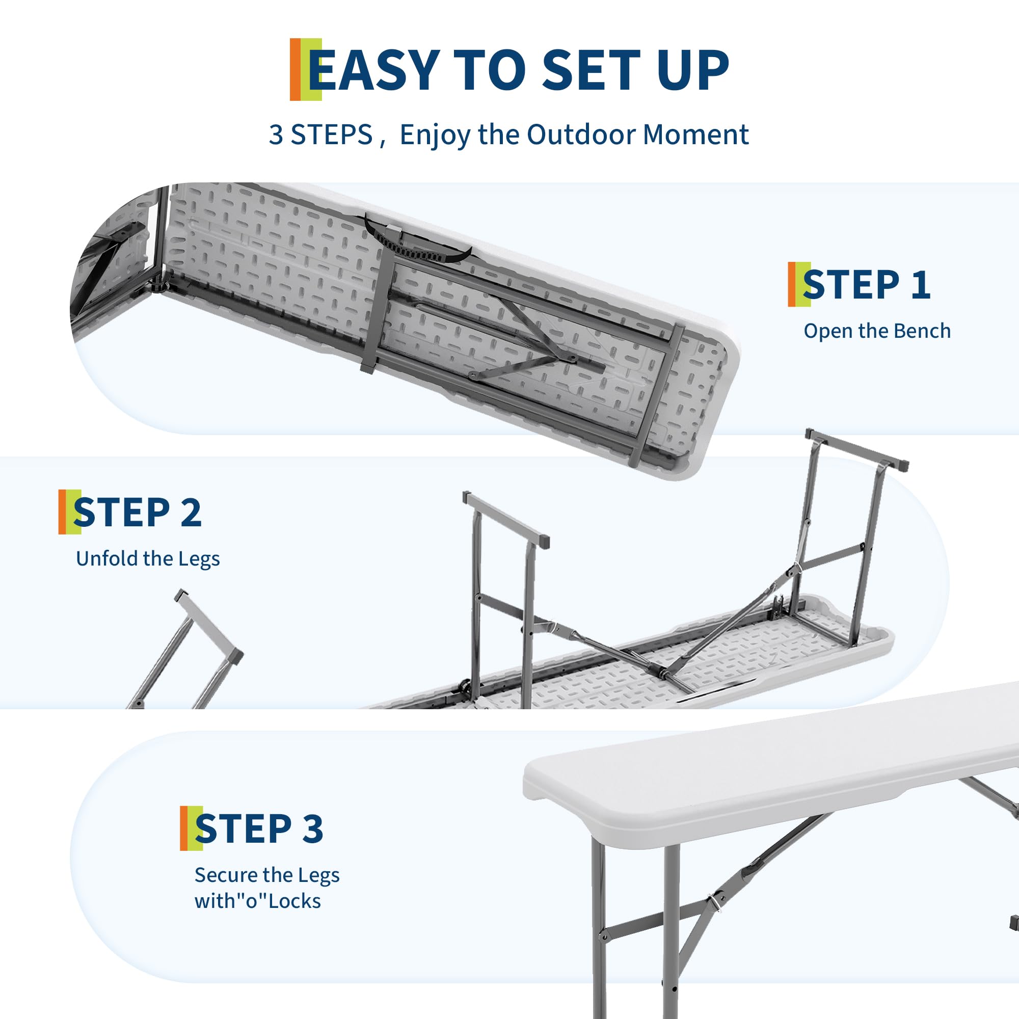 2-Pack 6ft Folding Outdoor Ben - огляд і ціна Furniture Joint Hardware