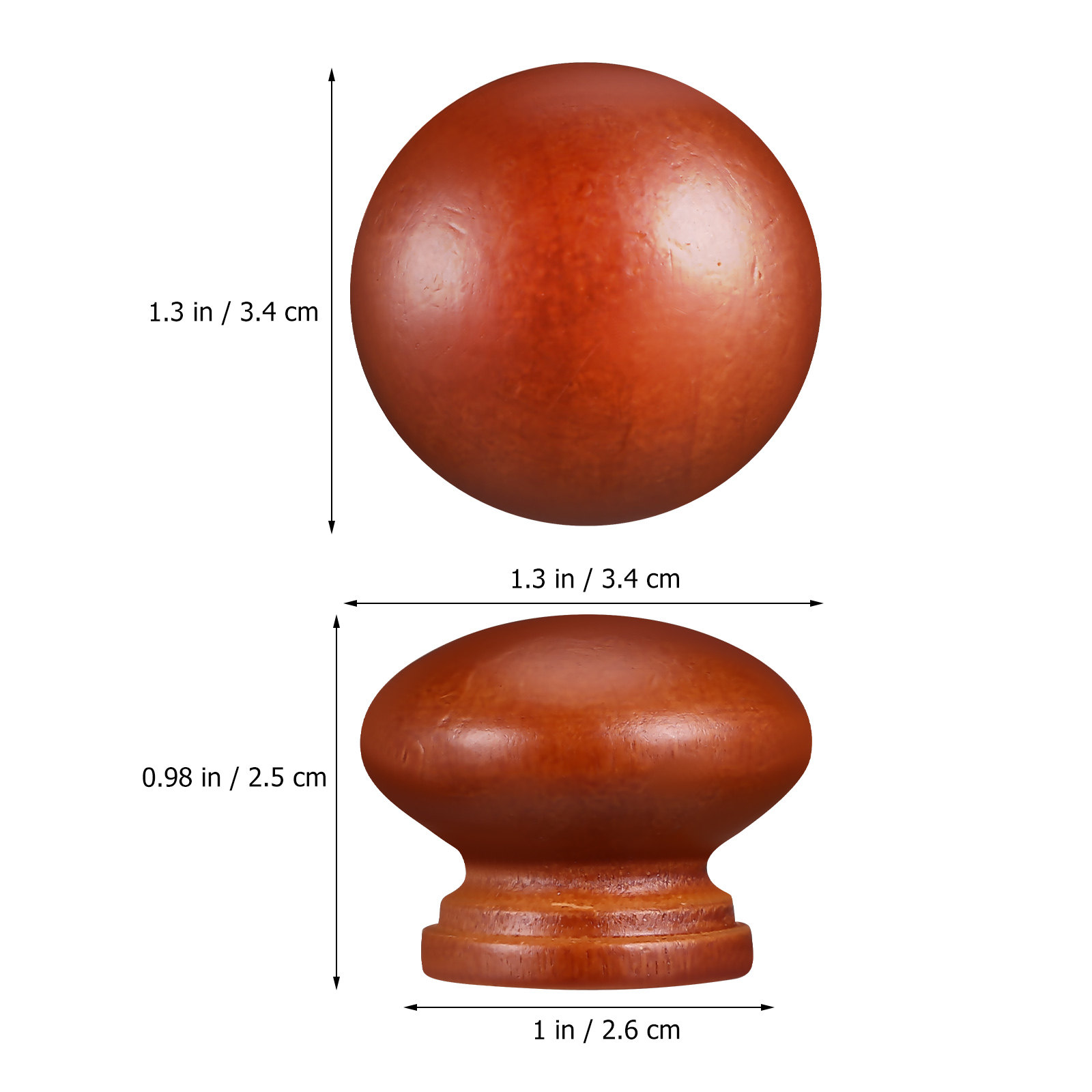 20Pcs Real Wood Knobs Wooden C - огляд і ціна Cabinet Knob Round