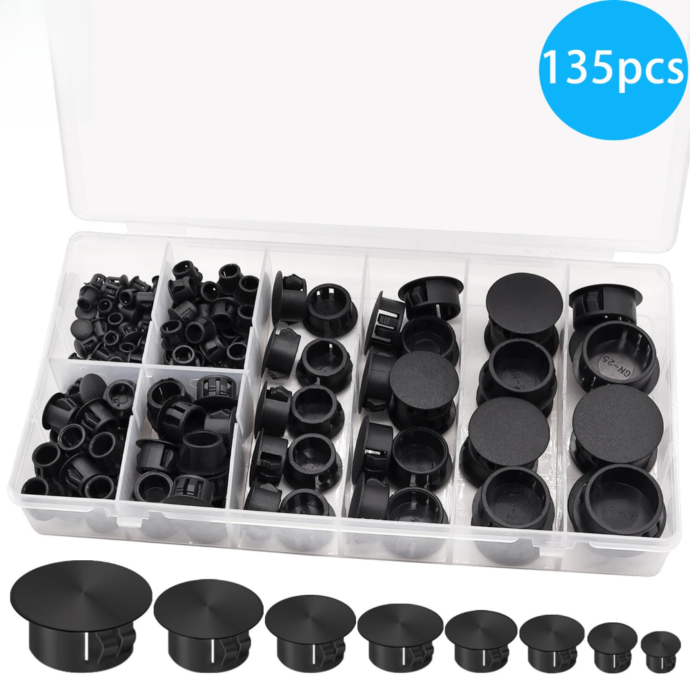 135pcs Black Cover Screw-type  - огляд і ціна Furniture Hardware Types