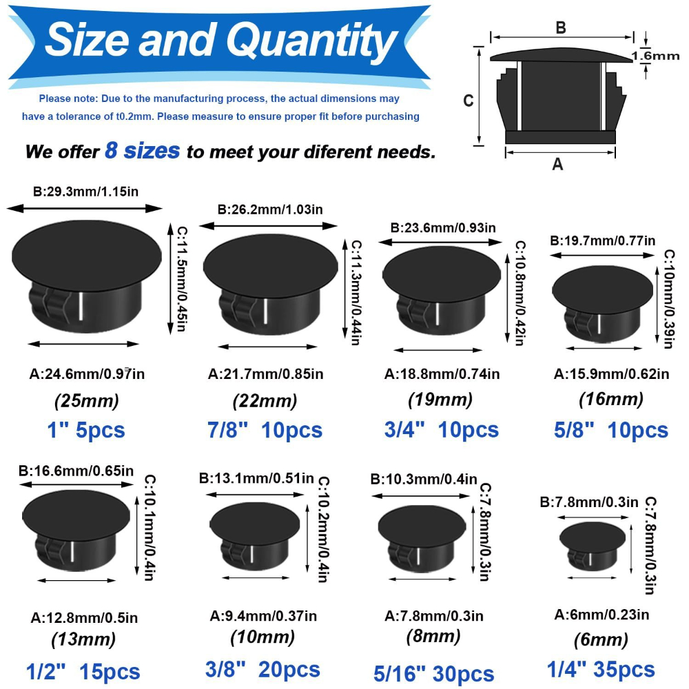135pcs Black Cover Screw-type  - огляд і ціна Furniture Hardware Types