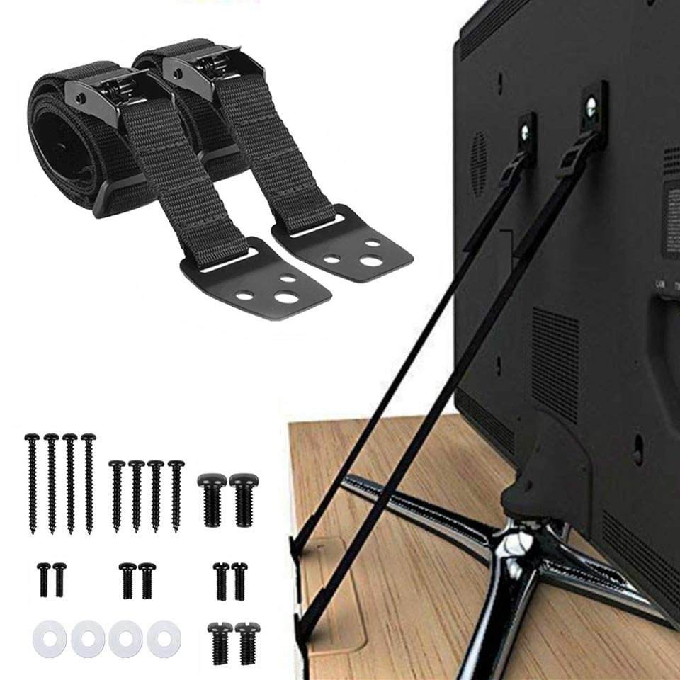 2 Pack Adjustable TV Safety St - огляд і ціна Furniture Hardware Supplies
