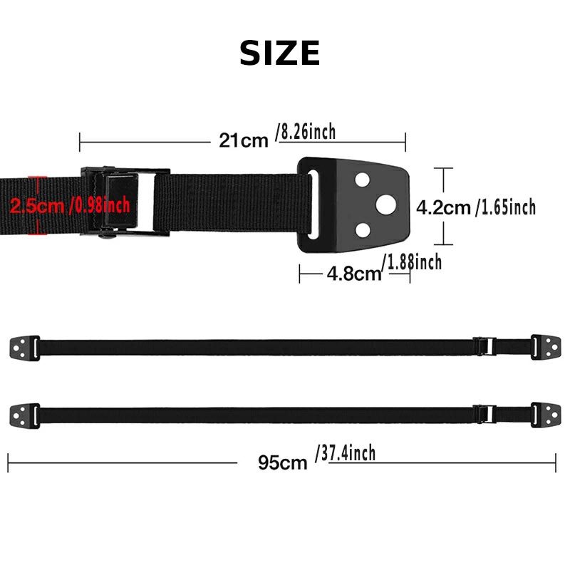 2 Pack Adjustable TV Safety St - огляд і ціна Furniture Hardware Supplies