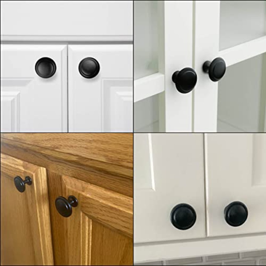 12 Pack Black Round Cabinet Ha - огляд і ціна Cabinet Knob Round