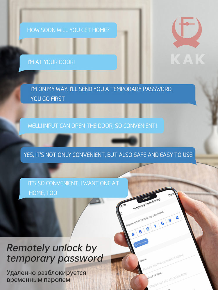 KAK Smart Fingerprint Door Loc - огляд і ціна Zinc Furniture Hardware