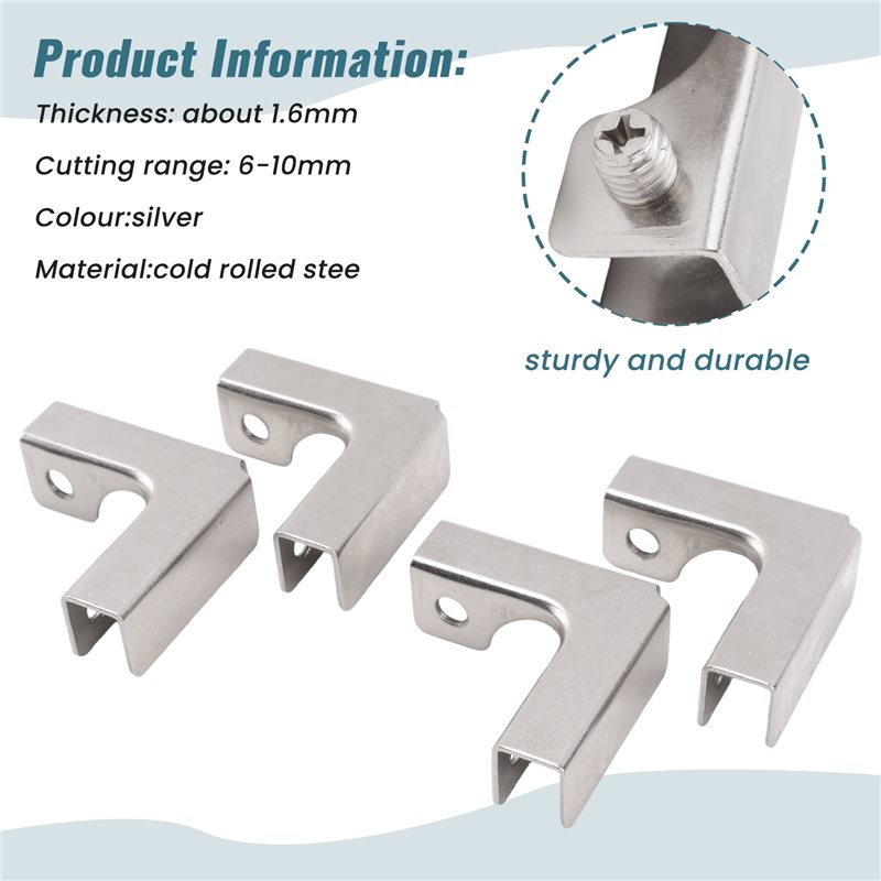 A68P-4Pcs L Type Glass Fixing  - огляд і ціна Furniture Hardware Types