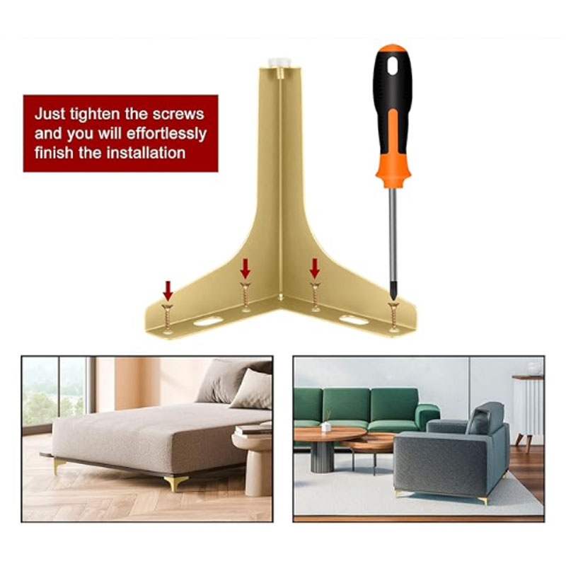 4Pcs Modern Triangle Metal Sof - огляд і ціна Furniture Hardware For Legs