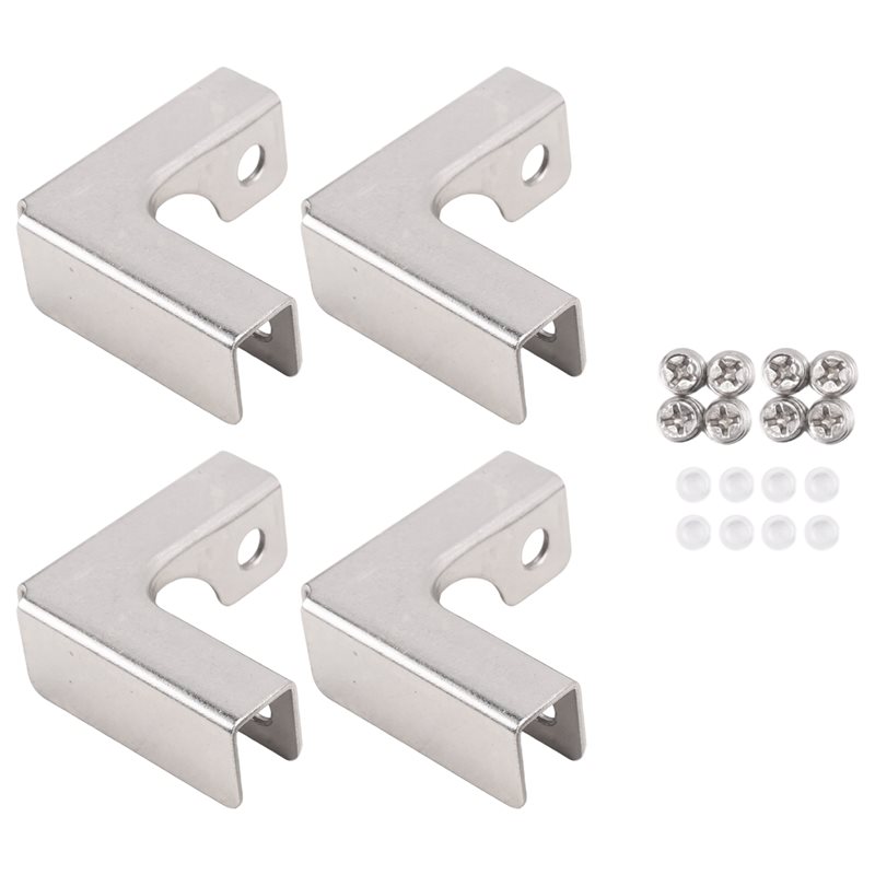 ABUI-4Pcs L Type Glass Fixing  - огляд і ціна Furniture Hardware Types