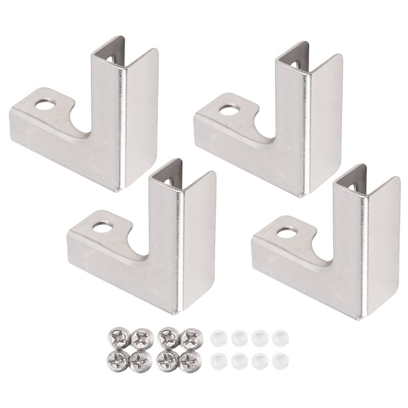 ABUI-4Pcs L Type Glass Fixing  - огляд і ціна Furniture Hardware Types