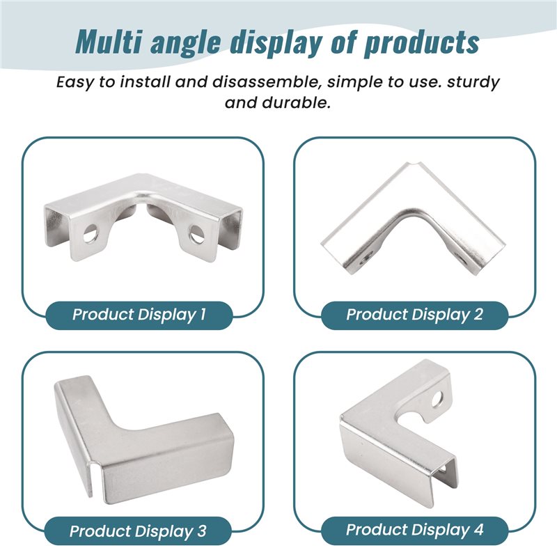 ABUI-4Pcs L Type Glass Fixing  - огляд і ціна Furniture Hardware Types